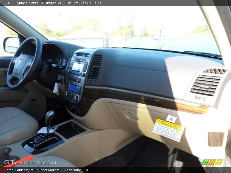 Twilight Black / Beige 2012 Hyundai Santa Fe Limited V6