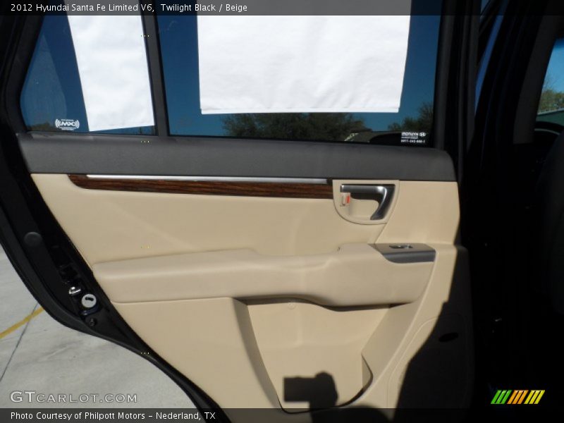 Twilight Black / Beige 2012 Hyundai Santa Fe Limited V6
