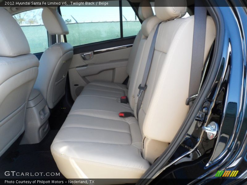 Twilight Black / Beige 2012 Hyundai Santa Fe Limited V6