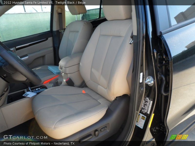 Twilight Black / Beige 2012 Hyundai Santa Fe Limited V6