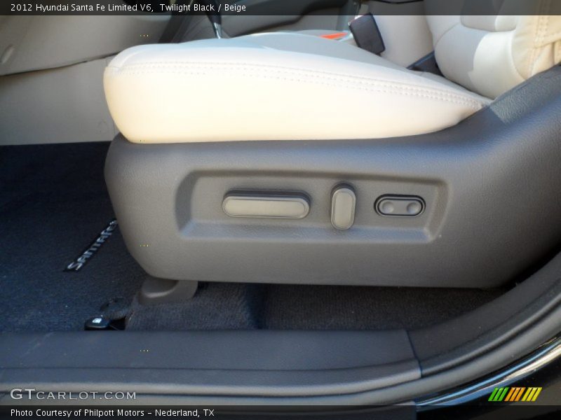 Twilight Black / Beige 2012 Hyundai Santa Fe Limited V6