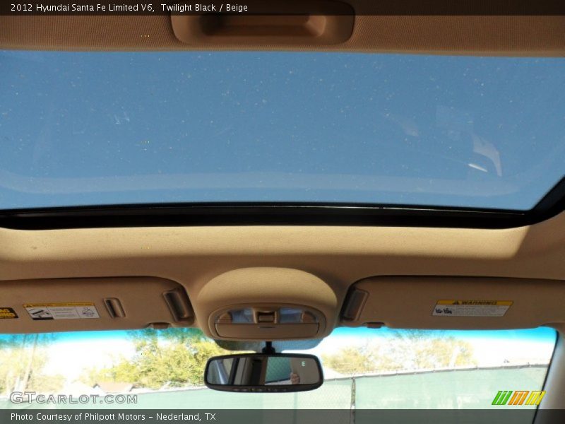 Twilight Black / Beige 2012 Hyundai Santa Fe Limited V6