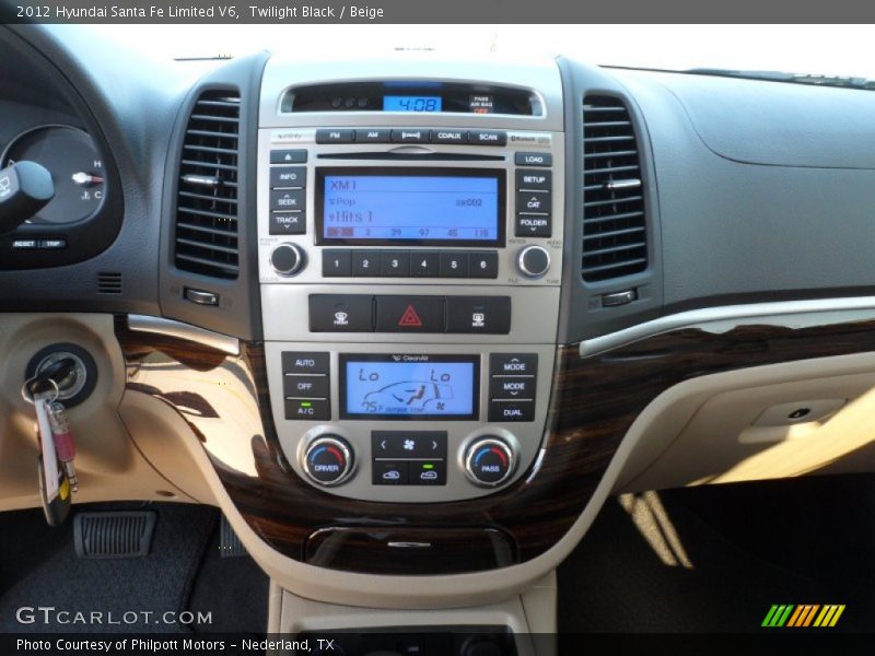Twilight Black / Beige 2012 Hyundai Santa Fe Limited V6