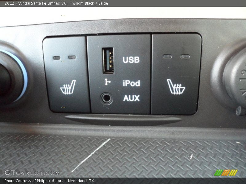 Twilight Black / Beige 2012 Hyundai Santa Fe Limited V6