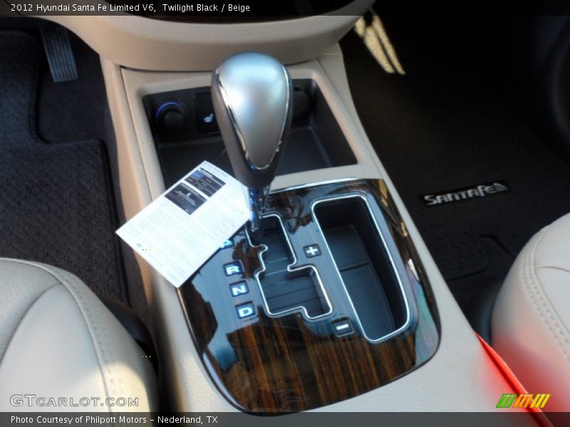 Twilight Black / Beige 2012 Hyundai Santa Fe Limited V6