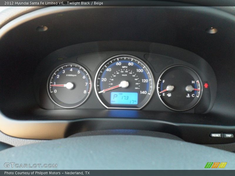 Twilight Black / Beige 2012 Hyundai Santa Fe Limited V6