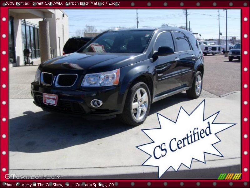 Carbon Black Metallic / Ebony 2008 Pontiac Torrent GXP AWD