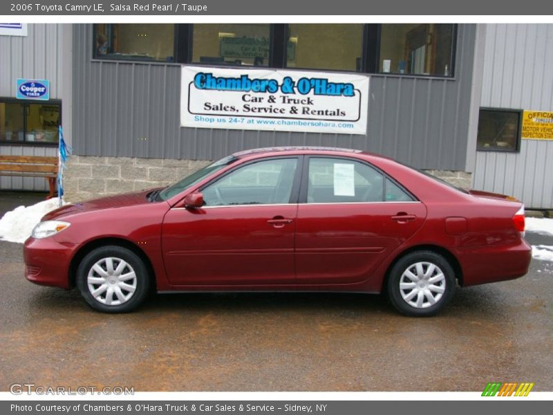 Salsa Red Pearl / Taupe 2006 Toyota Camry LE