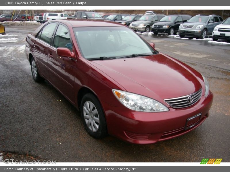 Salsa Red Pearl / Taupe 2006 Toyota Camry LE