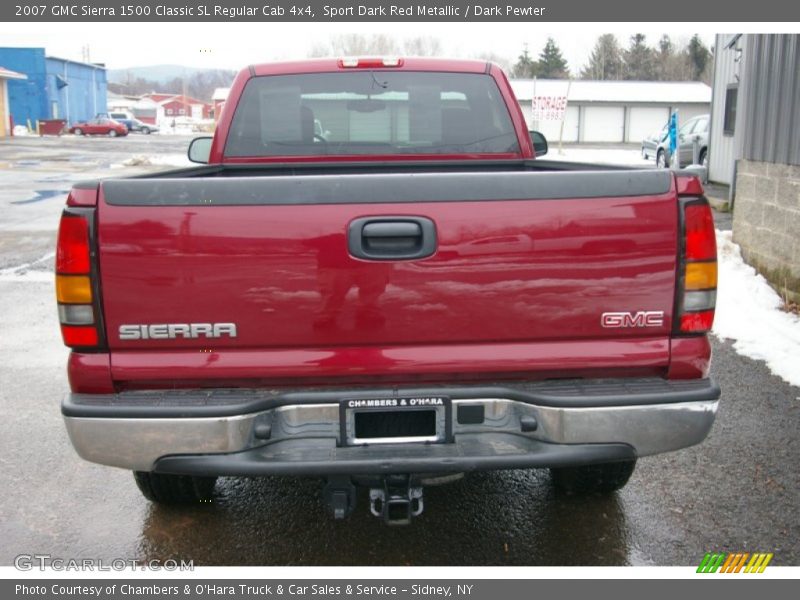 Sport Dark Red Metallic / Dark Pewter 2007 GMC Sierra 1500 Classic SL Regular Cab 4x4