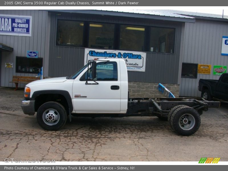 Summit White / Dark Pewter 2005 GMC Sierra 3500 Regular Cab Dually Chassis