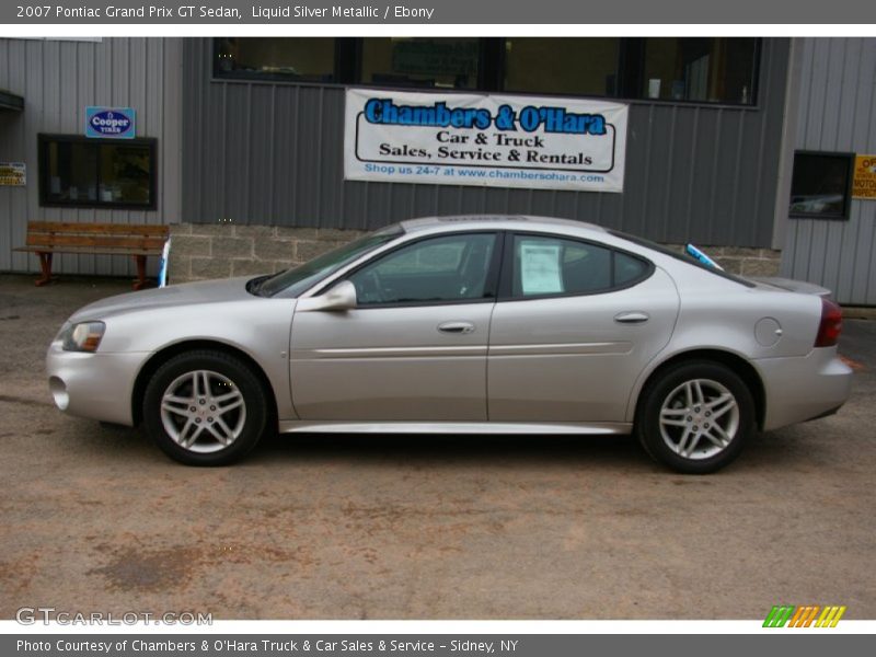 Liquid Silver Metallic / Ebony 2007 Pontiac Grand Prix GT Sedan