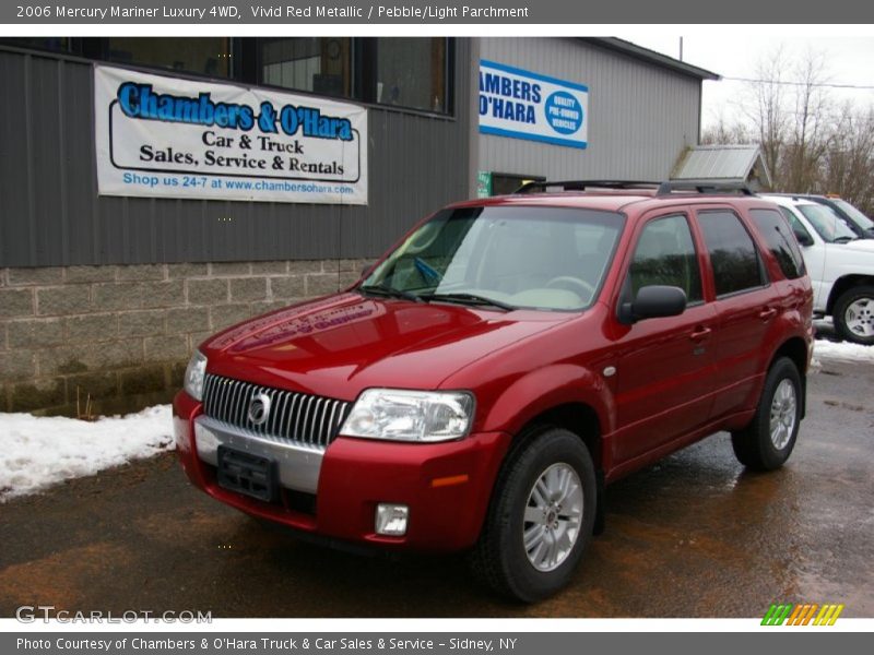 Vivid Red Metallic / Pebble/Light Parchment 2006 Mercury Mariner Luxury 4WD