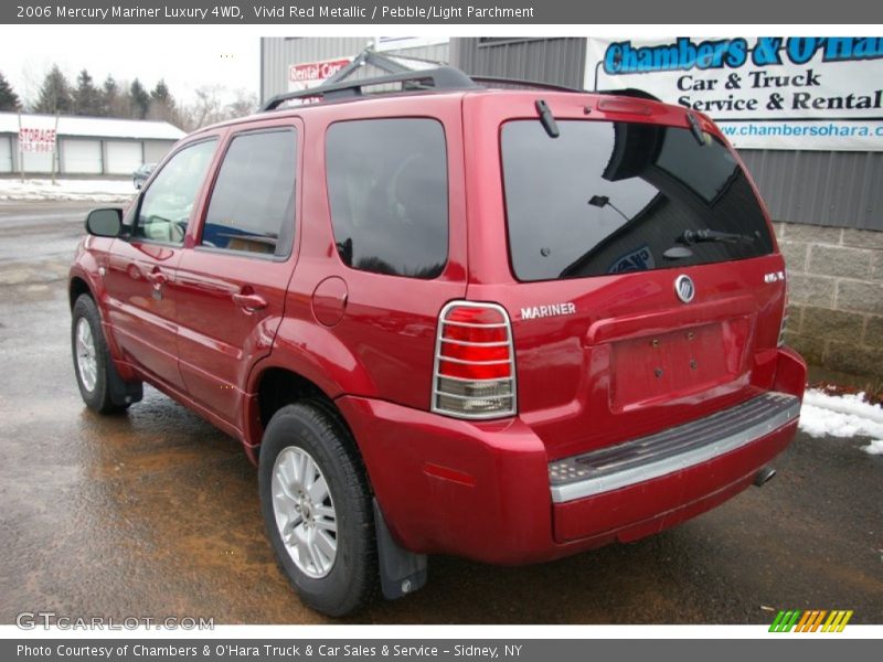 Vivid Red Metallic / Pebble/Light Parchment 2006 Mercury Mariner Luxury 4WD
