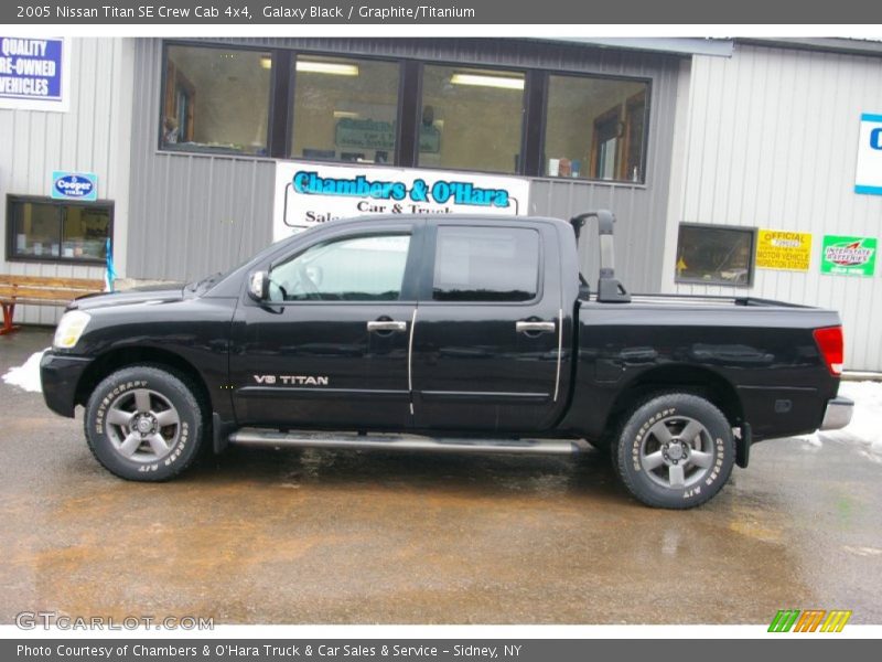 Galaxy Black / Graphite/Titanium 2005 Nissan Titan SE Crew Cab 4x4