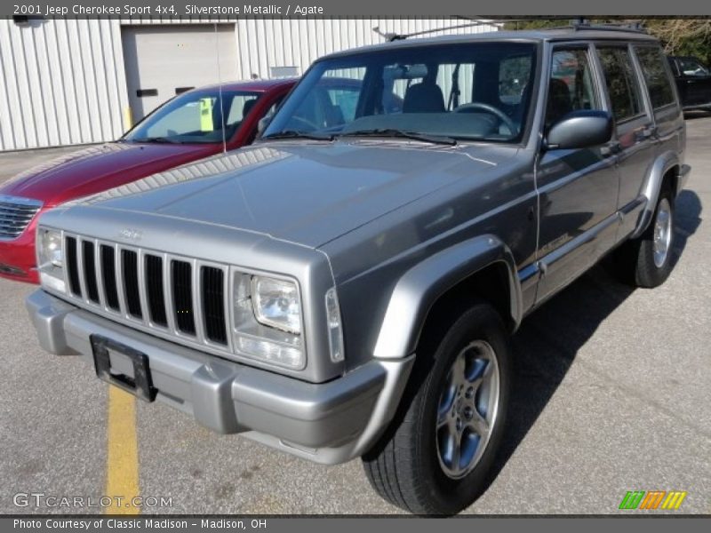 Silverstone Metallic / Agate 2001 Jeep Cherokee Sport 4x4