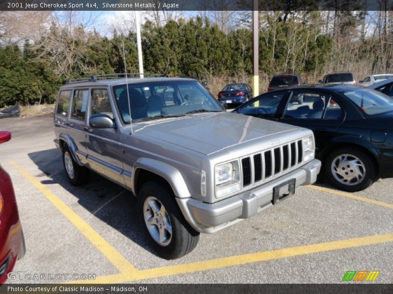 Silverstone Metallic / Agate 2001 Jeep Cherokee Sport 4x4