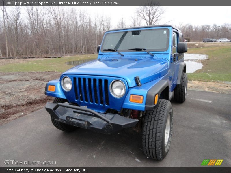 Intense Blue Pearl / Dark Slate Gray 2003 Jeep Wrangler Sport 4x4