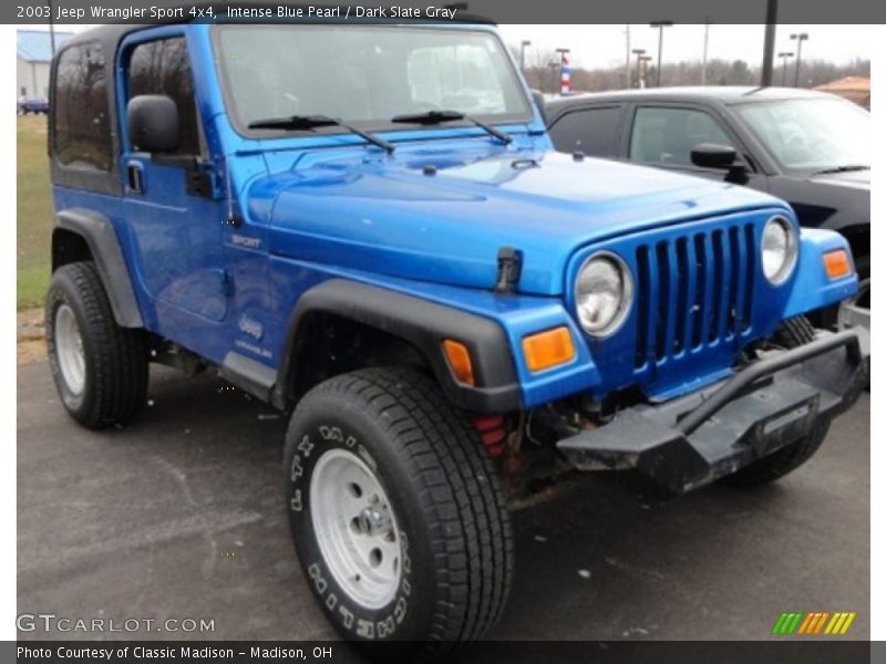 Intense Blue Pearl / Dark Slate Gray 2003 Jeep Wrangler Sport 4x4