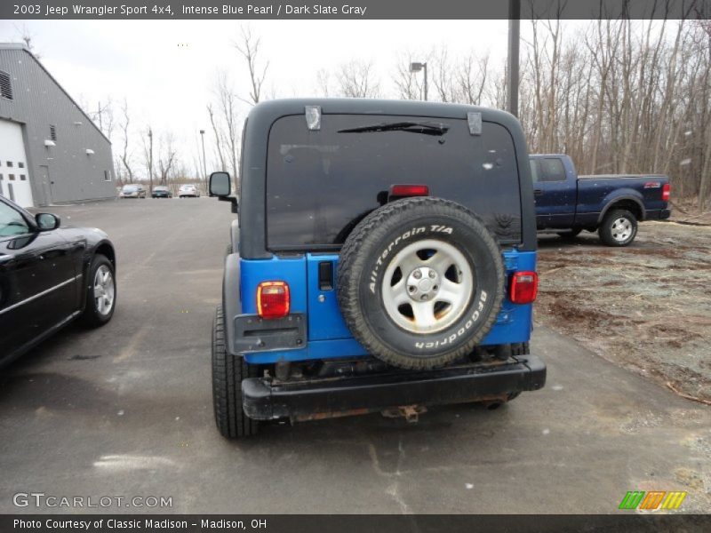 Intense Blue Pearl / Dark Slate Gray 2003 Jeep Wrangler Sport 4x4