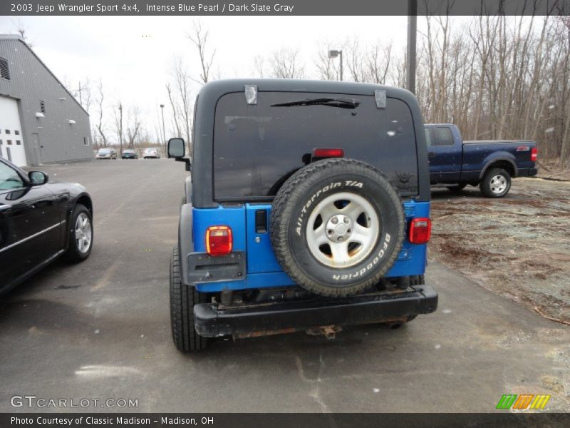 Intense Blue Pearl / Dark Slate Gray 2003 Jeep Wrangler Sport 4x4