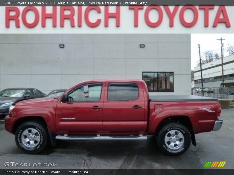 Impulse Red Pearl / Graphite Gray 2005 Toyota Tacoma V6 TRD Double Cab 4x4