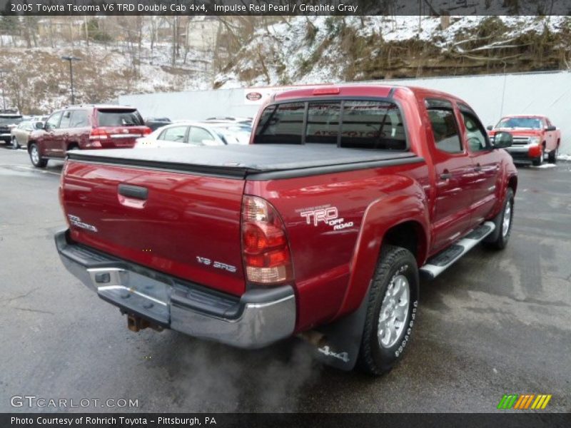Impulse Red Pearl / Graphite Gray 2005 Toyota Tacoma V6 TRD Double Cab 4x4