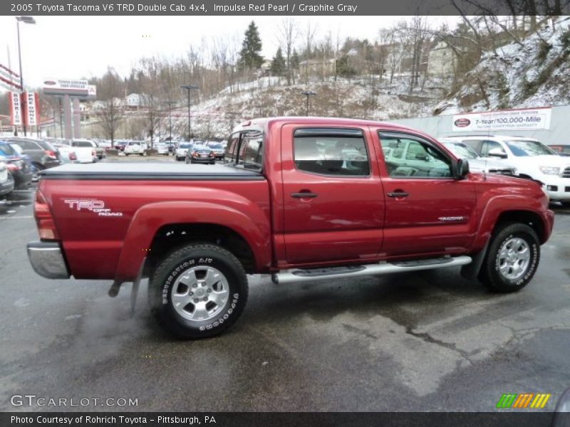 Impulse Red Pearl / Graphite Gray 2005 Toyota Tacoma V6 TRD Double Cab 4x4
