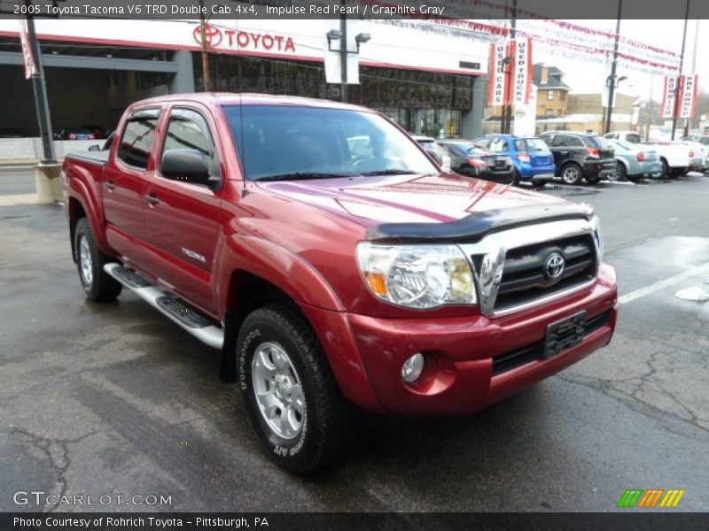 Impulse Red Pearl / Graphite Gray 2005 Toyota Tacoma V6 TRD Double Cab 4x4