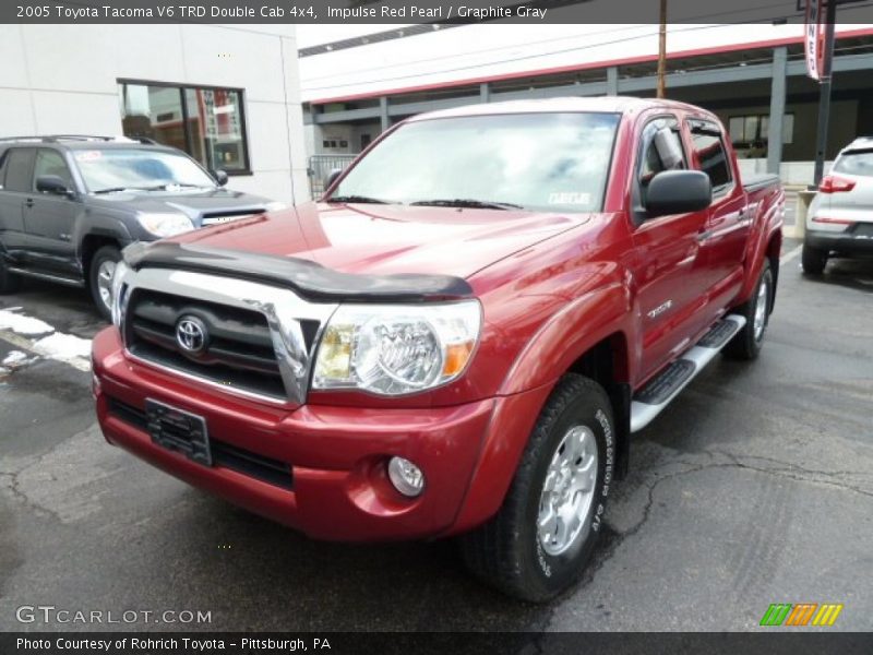 Impulse Red Pearl / Graphite Gray 2005 Toyota Tacoma V6 TRD Double Cab 4x4
