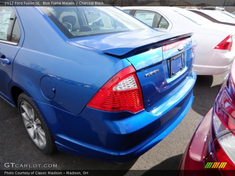 Blue Flame Metallic / Charcoal Black 2012 Ford Fusion SE