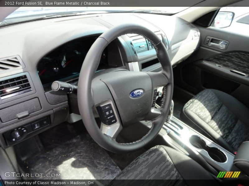 Blue Flame Metallic / Charcoal Black 2012 Ford Fusion SE