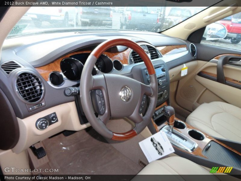 White Diamond Tricoat / Cashmere 2012 Buick Enclave AWD