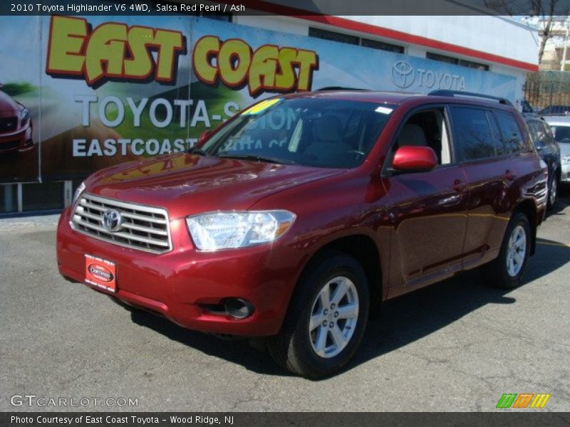 Salsa Red Pearl / Ash 2010 Toyota Highlander V6 4WD