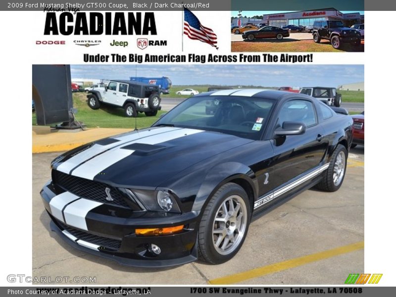 Black / Dark Charcoal/Red 2009 Ford Mustang Shelby GT500 Coupe