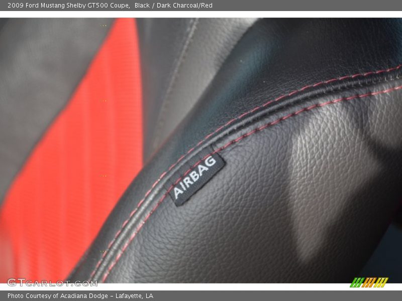 Black / Dark Charcoal/Red 2009 Ford Mustang Shelby GT500 Coupe