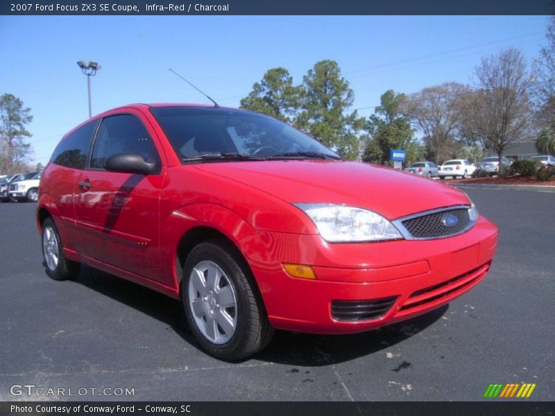 Infra-Red / Charcoal 2007 Ford Focus ZX3 SE Coupe