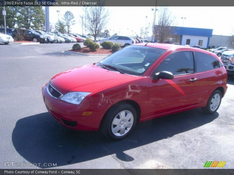Infra-Red / Charcoal 2007 Ford Focus ZX3 SE Coupe