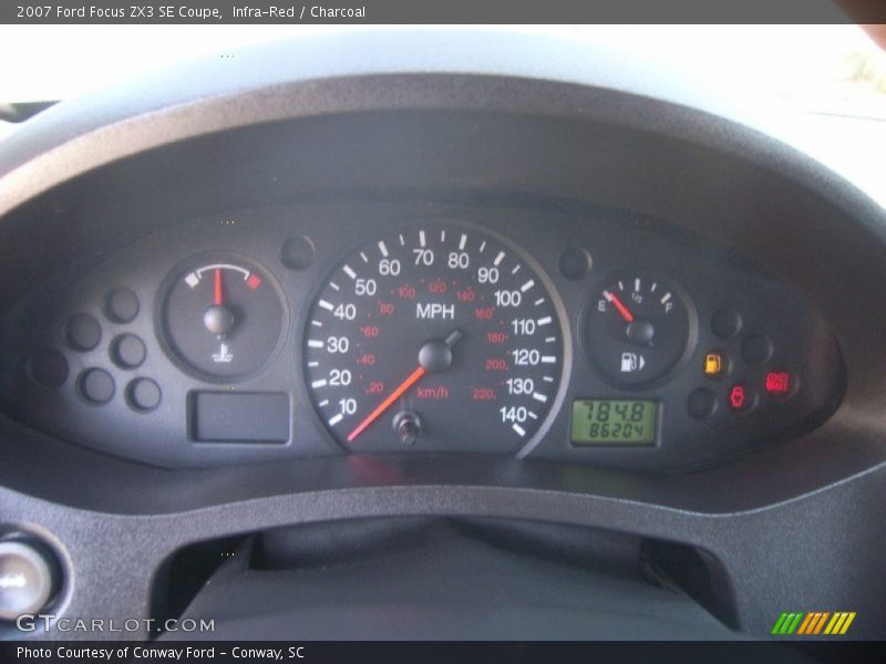 Infra-Red / Charcoal 2007 Ford Focus ZX3 SE Coupe