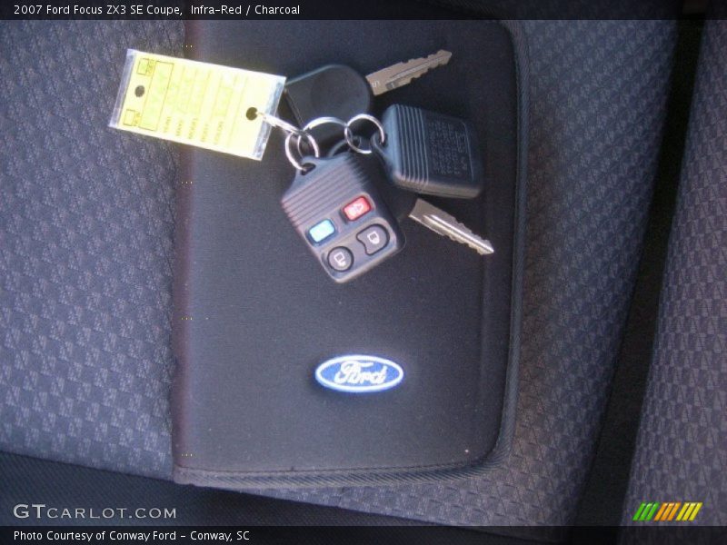 Infra-Red / Charcoal 2007 Ford Focus ZX3 SE Coupe
