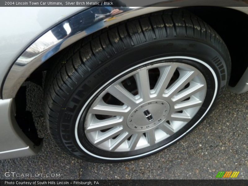 Silver Birch Metallic / Black 2004 Lincoln Town Car Ultimate