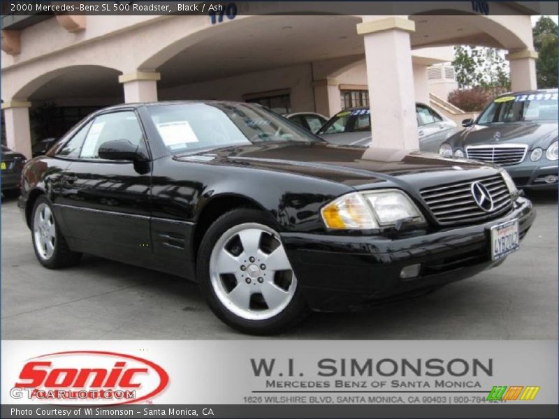 Black / Ash 2000 Mercedes-Benz SL 500 Roadster