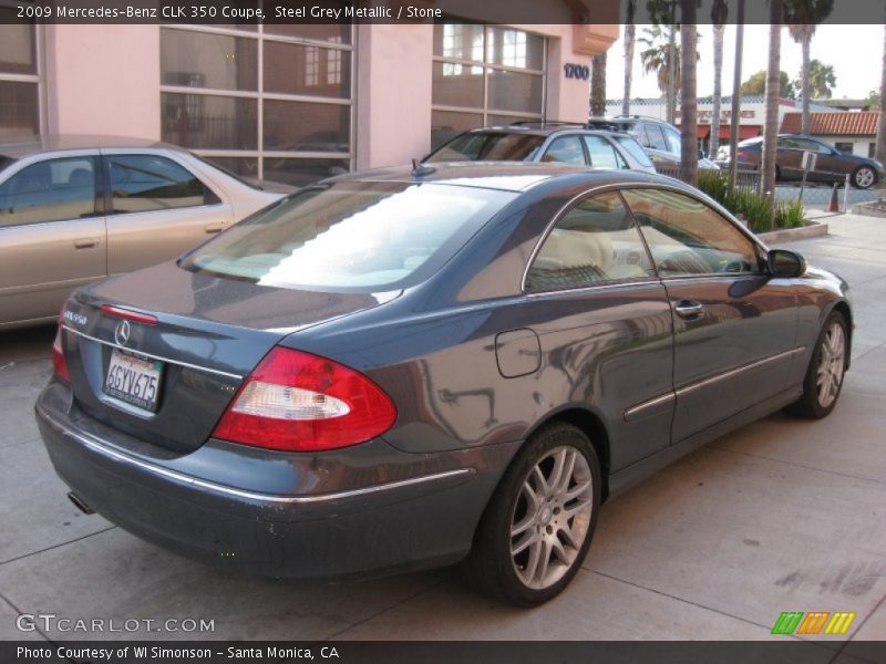 Steel Grey Metallic / Stone 2009 Mercedes-Benz CLK 350 Coupe