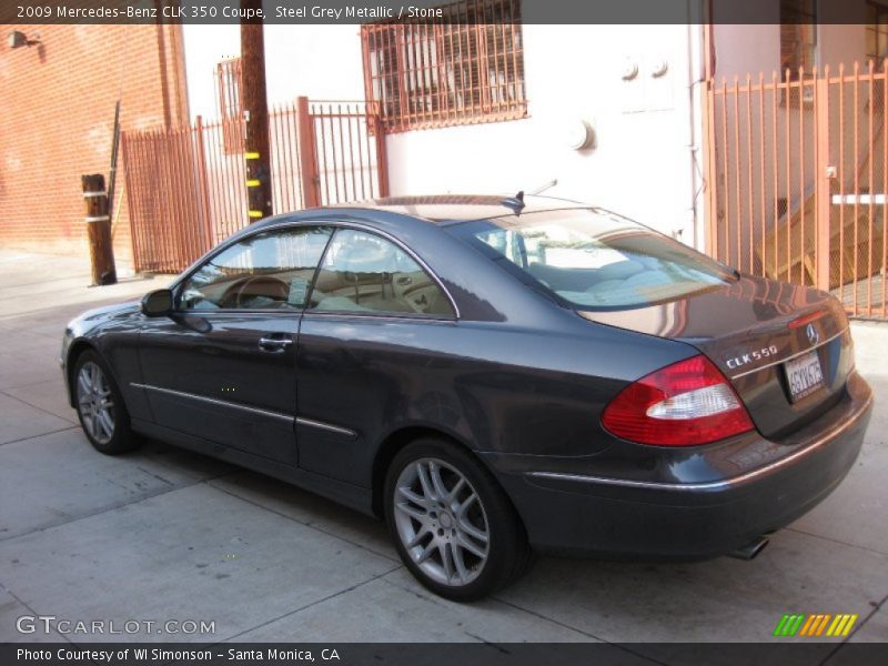 Steel Grey Metallic / Stone 2009 Mercedes-Benz CLK 350 Coupe