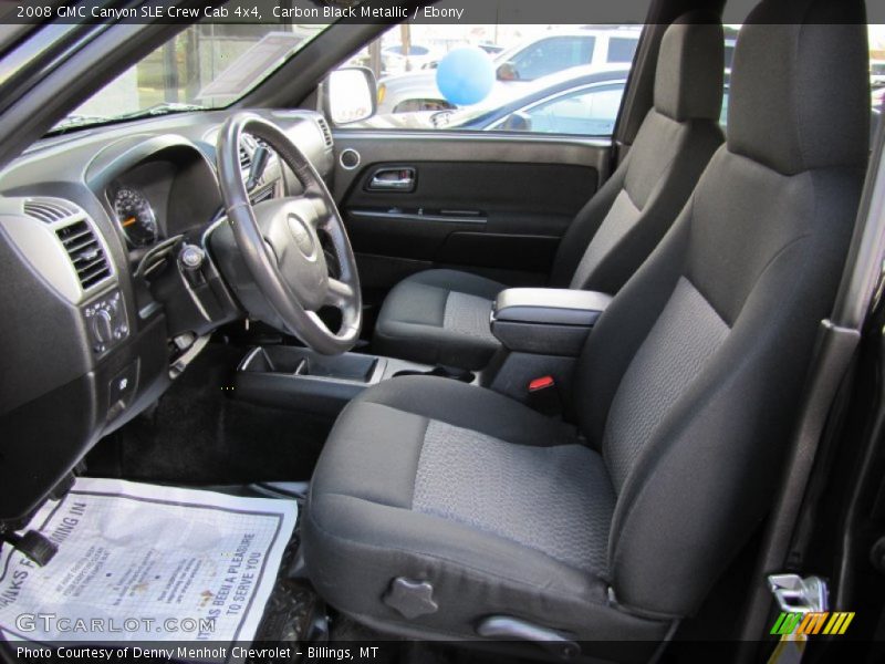  2008 Canyon SLE Crew Cab 4x4 Ebony Interior