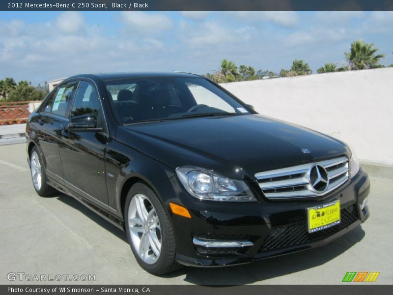 Black / Black 2012 Mercedes-Benz C 250 Sport