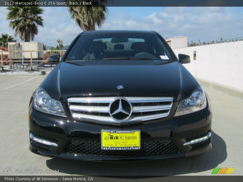 Black / Black 2012 Mercedes-Benz C 250 Sport