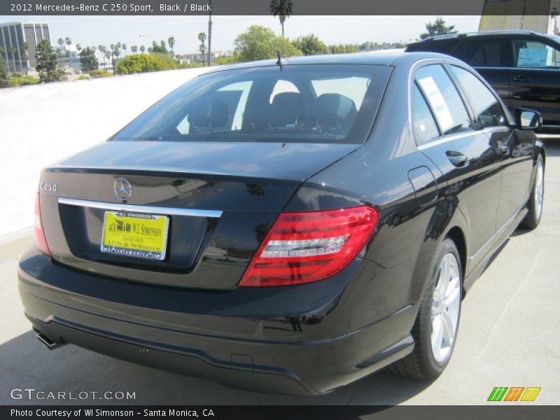 Black / Black 2012 Mercedes-Benz C 250 Sport