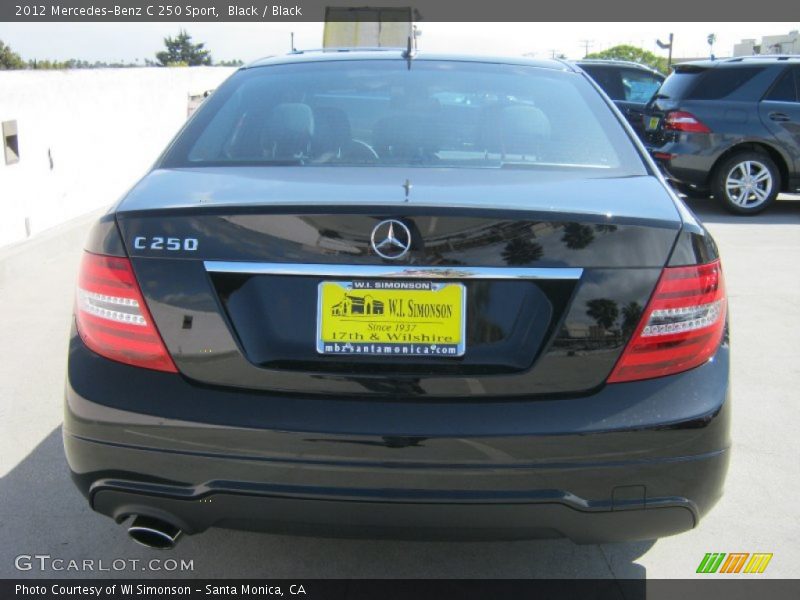 Black / Black 2012 Mercedes-Benz C 250 Sport