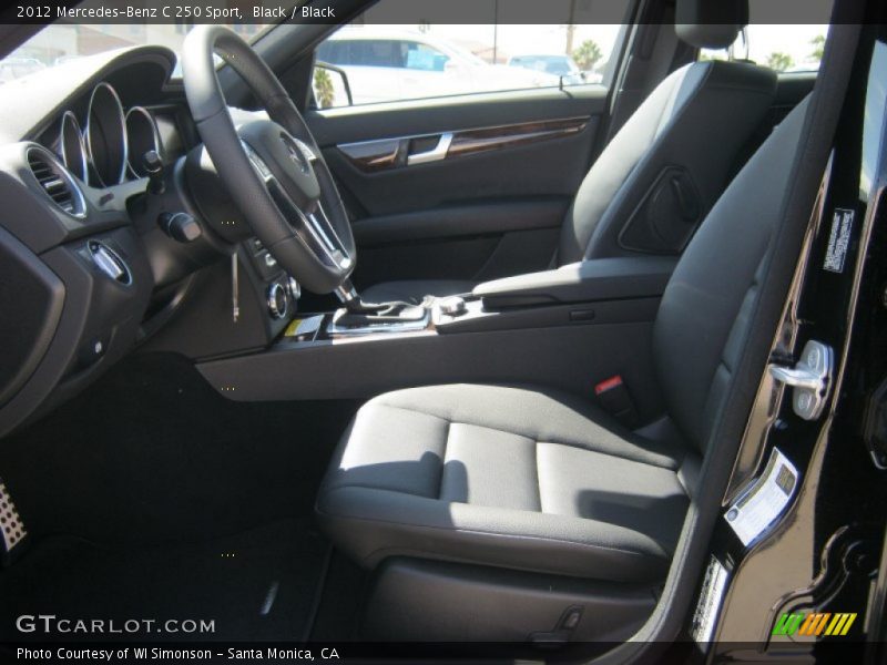 Black / Black 2012 Mercedes-Benz C 250 Sport